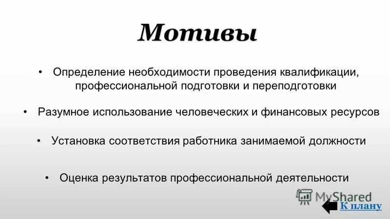 Установить соответствие мотивация