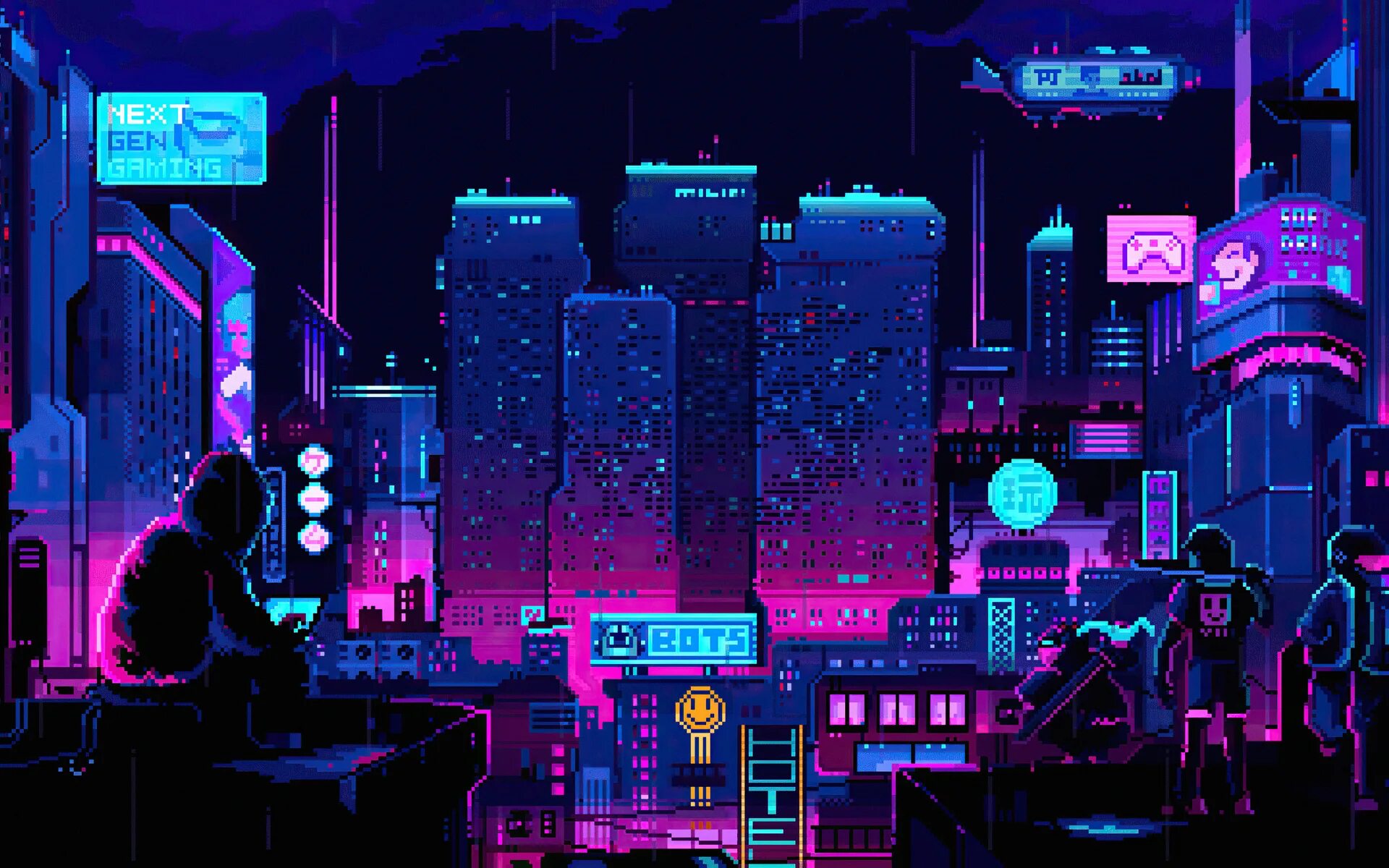 Pixel Cyberpunk ASUS ROG. Синтвейв ретровейв. Пиксельный киберпанк город / Pixel Cyberpunk City. Пиксель арт Cyberpunk 2077. Dark synthwave