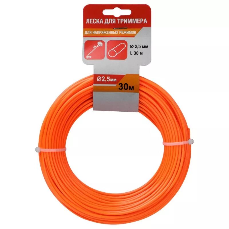Леска eco-line шестигранник 2. Леска для триммера 3. 0мм*15м, с тросом (металл), левша. Р0503030. 0 квадрат.