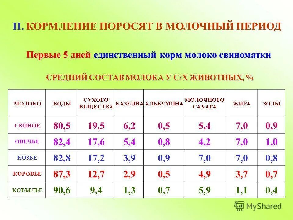 Кормление подсосных