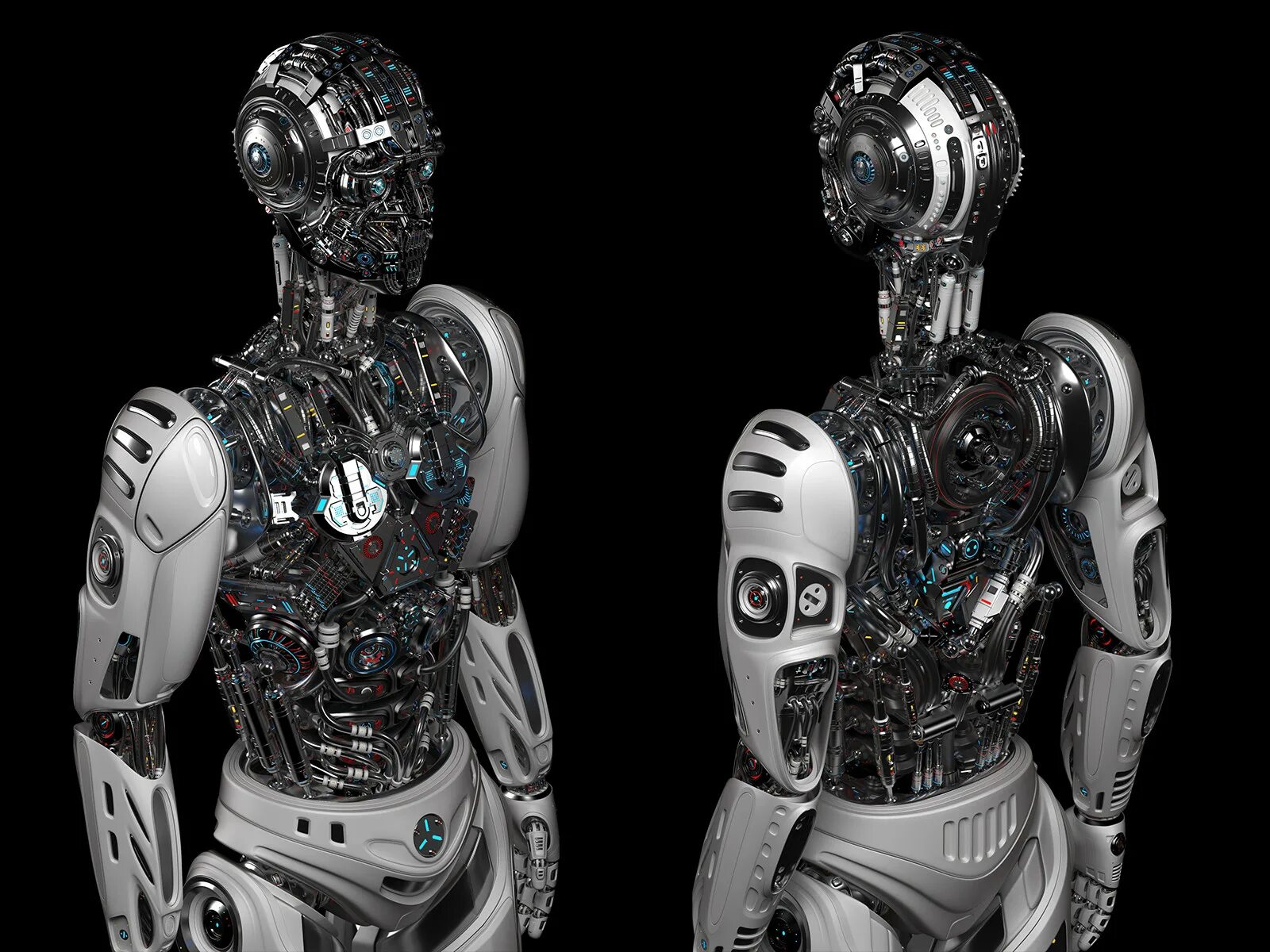 ArtStation - Futuristic Robot Man RIGGED (3ds MAX 2016 and OBJ) Resources
