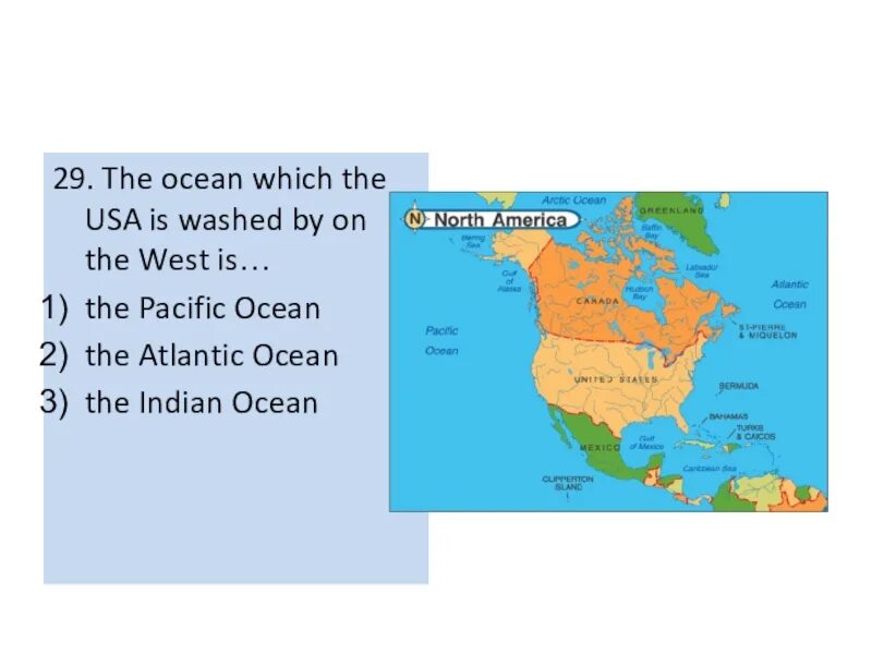 The us is washed by. The usa is washed by. the usa is washed by ... in the west and ... in the east.. what oceans is the usa washed by?. the usa is washed by the ocean in the west..