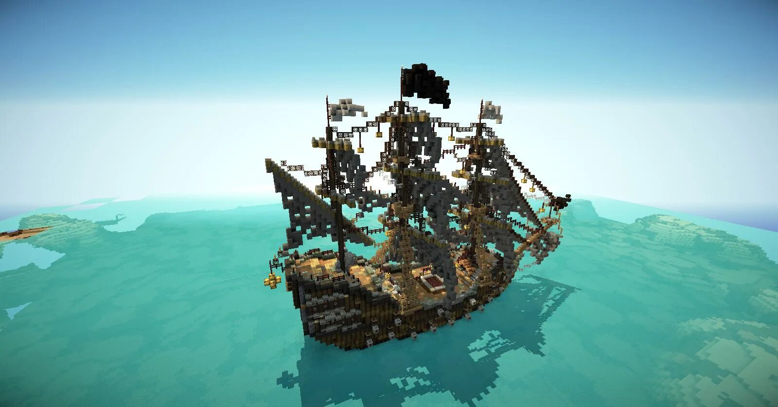 13. Jackdaw ship. Пиратский корабль в майнкрафте. 13. Парусный корабль в майнкрафте.