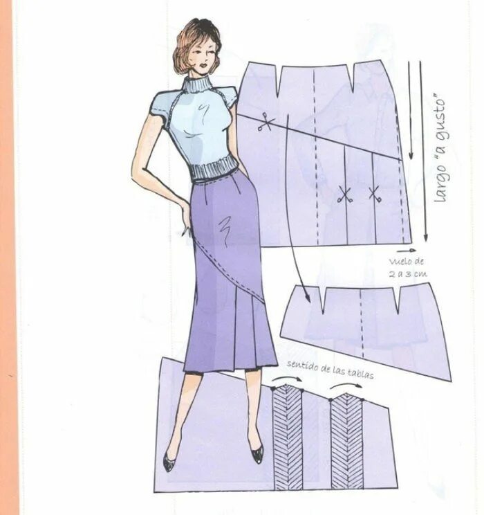 Patrones de costura de falda, Patrones de vestido de costura, Patrones de ropa