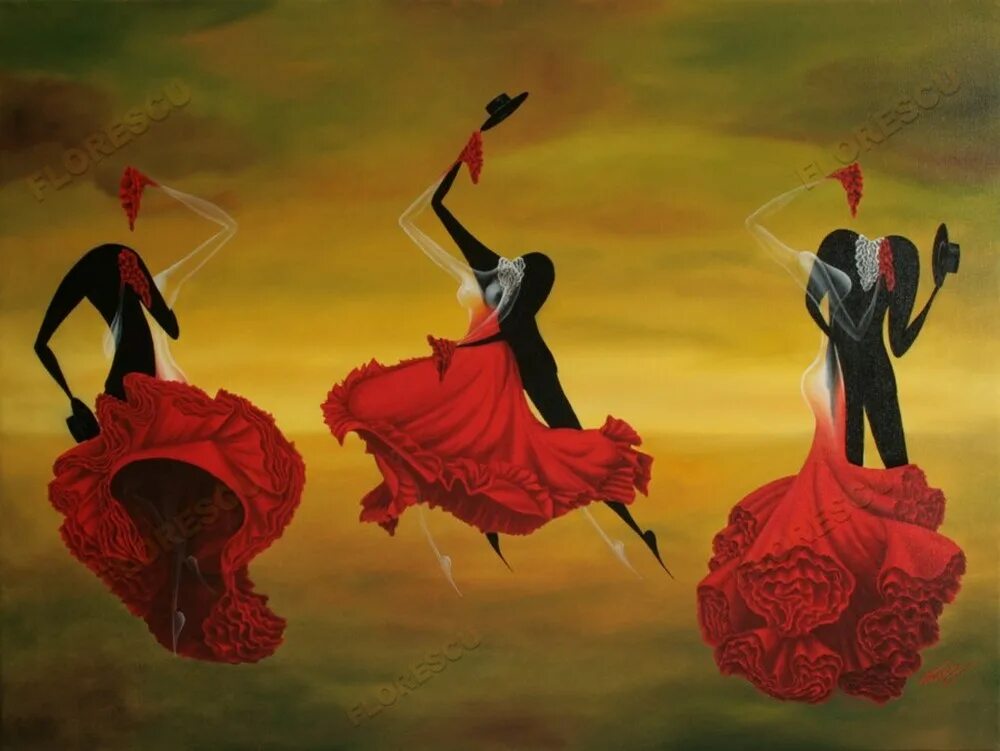 Художник Octavian Florescu. Октавиан Флореску картины. Танцующие цветы. Танец цветы.