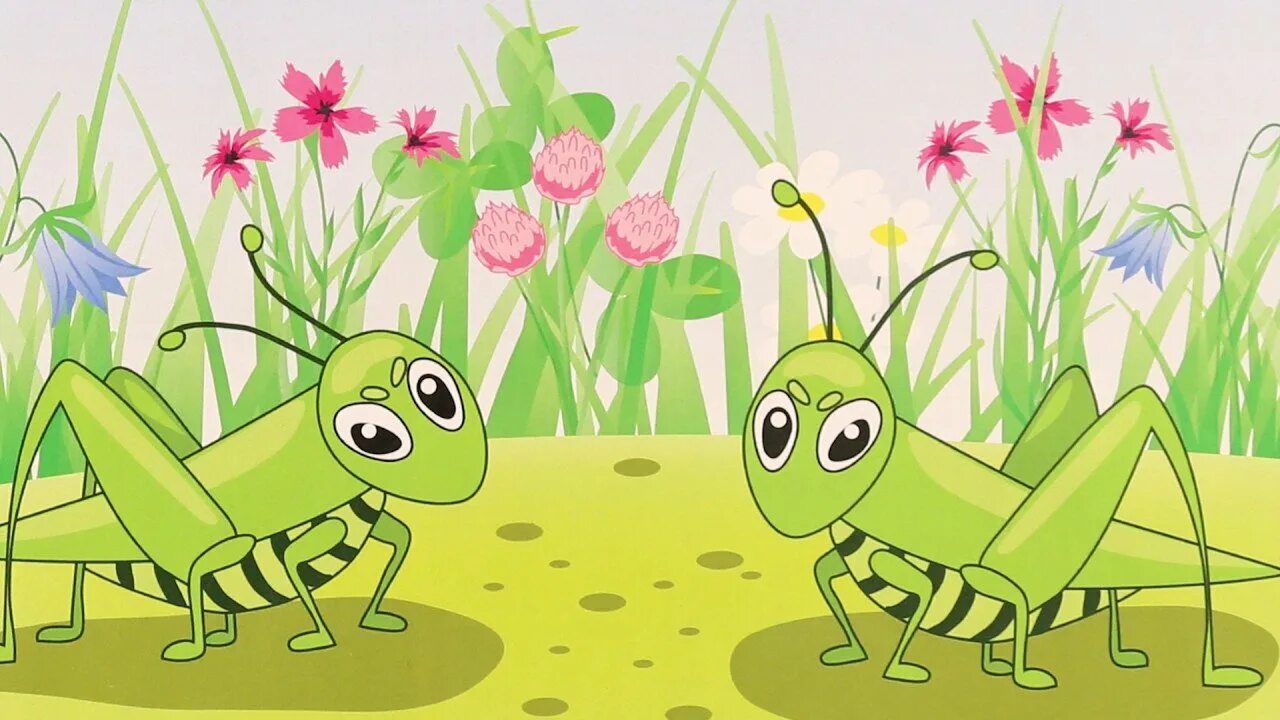 мультики лягушка трава. втоаве. стихи николая носова. кузнечек. кузнечик в траве сидел кузнечик.