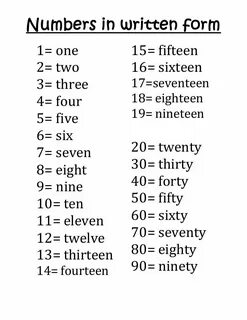 Write the numbers перевод на русский язык