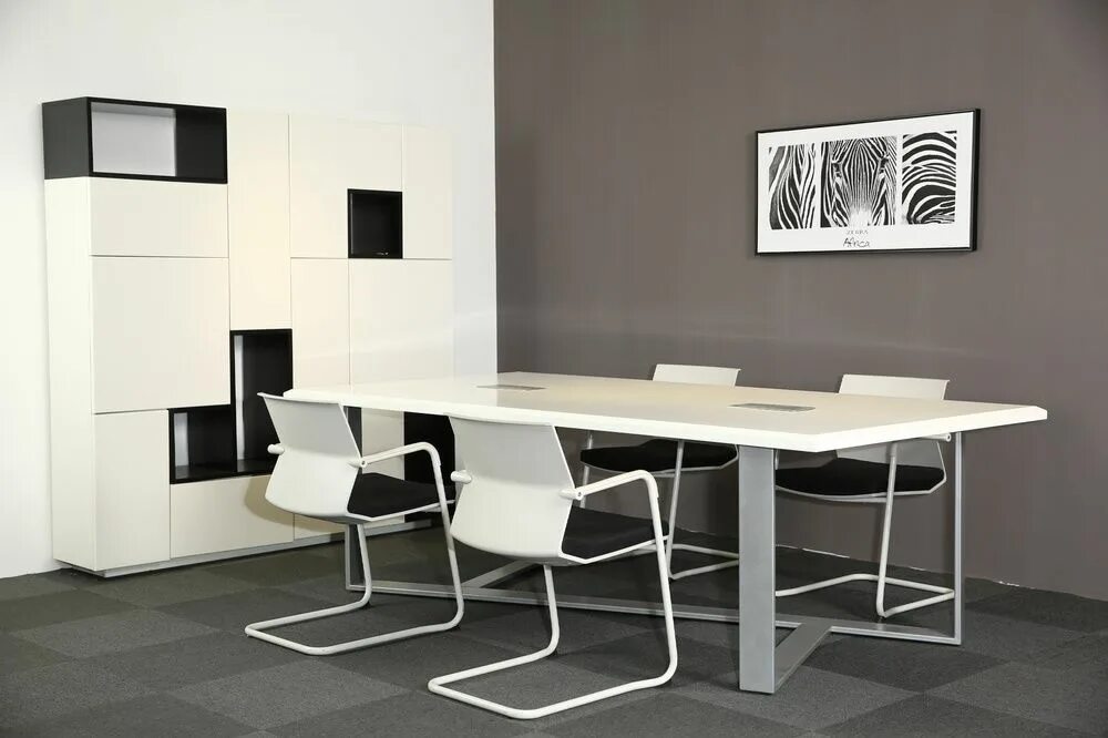 Стол для переговоров агат (серый, 1800x900x750 мм). Meeting desk. Стол для конференций модульный. Стол в переговорную комнату. Meeting desk.