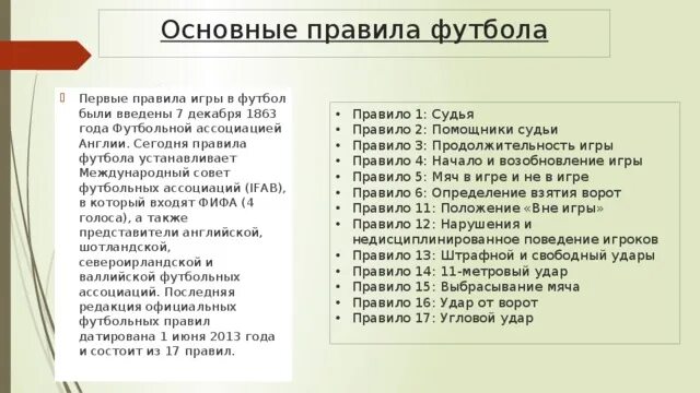 Правила футбола 2023. Основные правила футбола. Правила футбола кратко. Основные правила футбола кратко. Основные правила футбола для школьников.