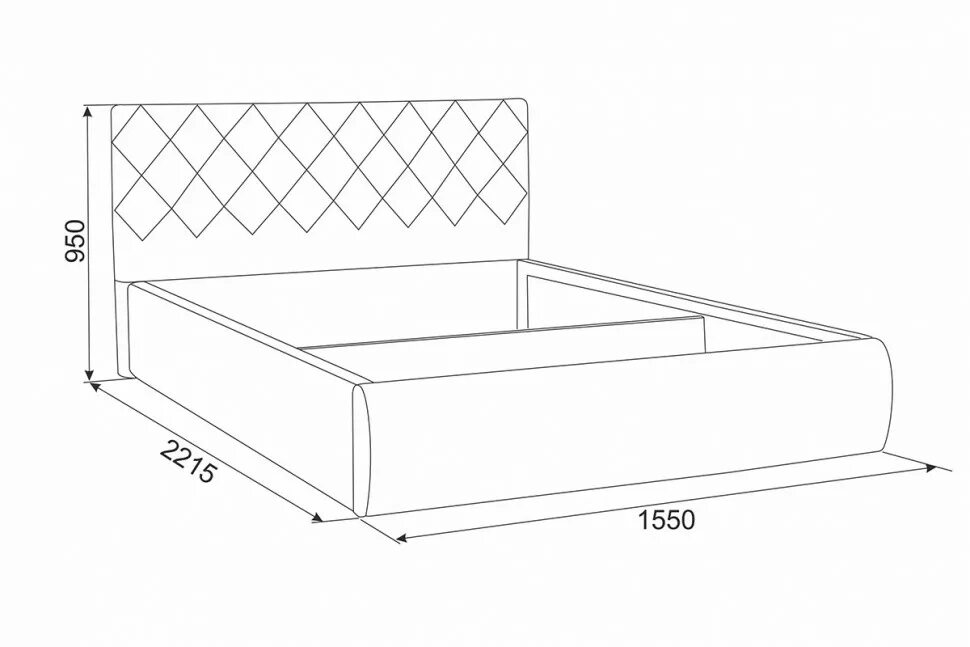 Какая длина кровати. Кровать Куба 1600 (Мебельсон).
