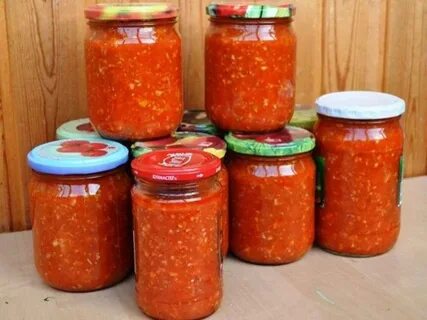 Заготовка острой аджики на зиму
