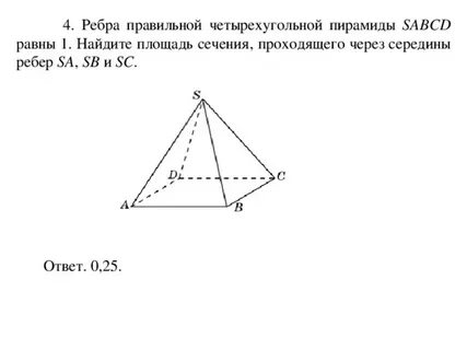 Найдите площадь sabcd