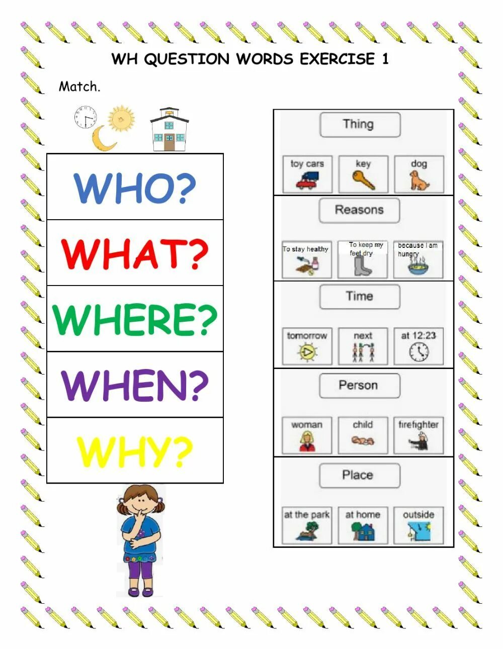 Whose who s exercise. WH вопросы Worksheets. Вопросы Worksheets for Kids. Вопросы в английском языке Worksheets. Вопросы who what where when.