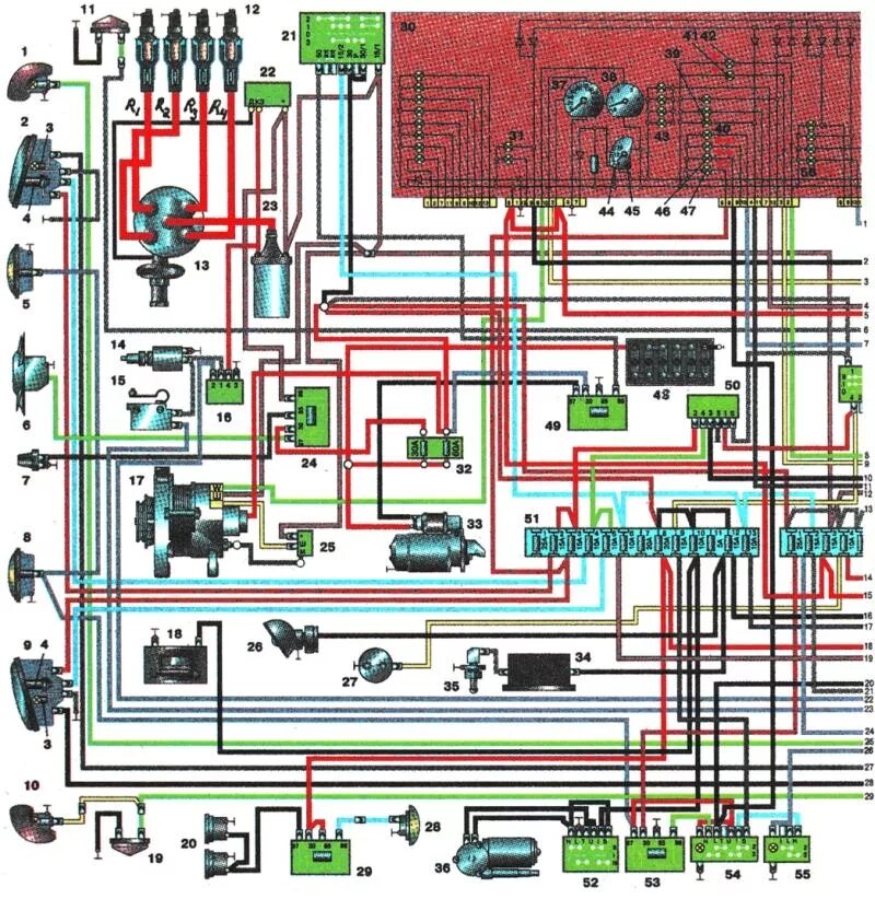 Цветные электросхемы. Волга 3110 схема электрооборудования. Схема электропроводки ГАЗ 3110 402 двигатель. Схема электрооборудования ГАЗ 3110 С 402 двигателем. Электрическая схема ГАЗ 3102 С двигателем 402.