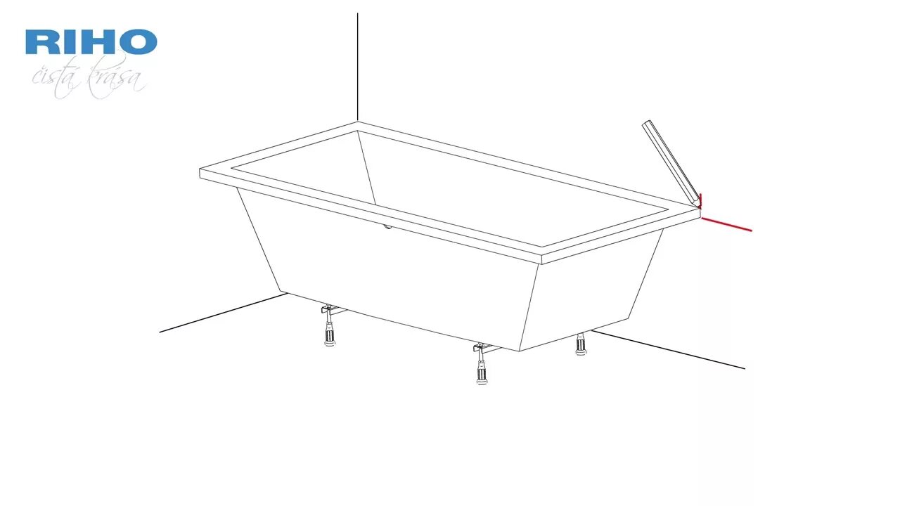 Сборка ванной видео. Ножки Riho Universal чертеж. Высота ванны Рихо. Каркас для ванны Riho габариты. Монтаж угловой акриловой ванны Рихо.