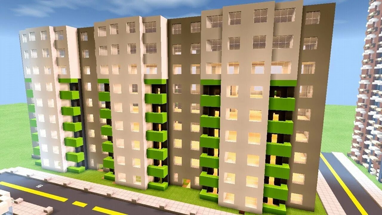 Небоскреб нео майншилд 1. Красивые здания в майнкрафте для города. Многоэтажка в майнкрафт. Много этажный дом в иайнкрафте. Жилые многоэтажные дома в майнкрафте.