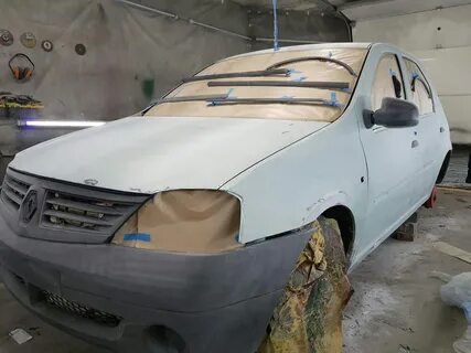 Покраска рено логан 1