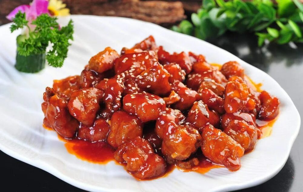 Рецепт китайского сладкого мяса. Жареные хрящи.