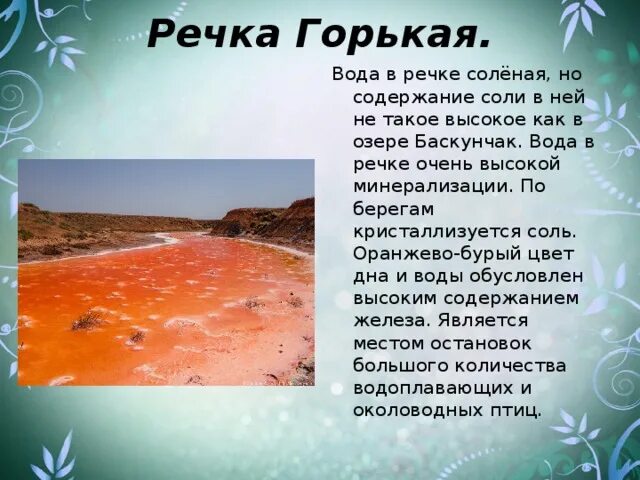 Горько соленая вода. Горькая речка Баскунчак. Соленая речка. Река с соленой водой. Река горькая.