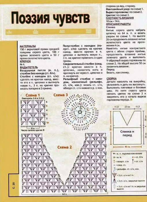 Как вязать v образную