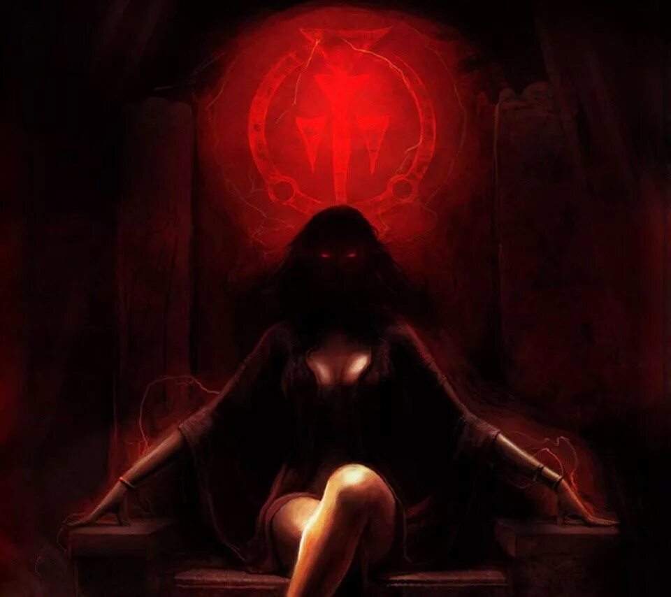 Демон забирающий души. Лилит Королева ада. Трон Лилит. Ведьма и дьявол.