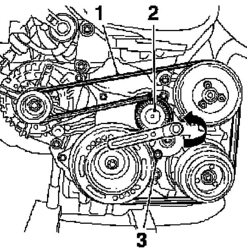 Ремень генератора Opel Astra h.