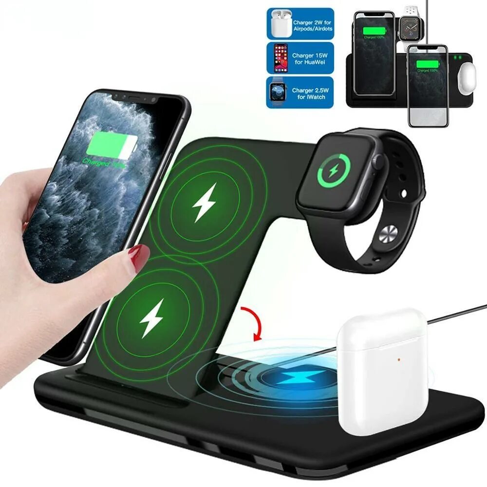 Док станция Wireless Charger Apple IWATCH. Беспроводная зарядка Qi для iphone 11 Pro. Wireless Charging Station Dock 25w. Беспроводная зарядка 3 в 1 для iphone раскладная. Станция для часов наушников и часов