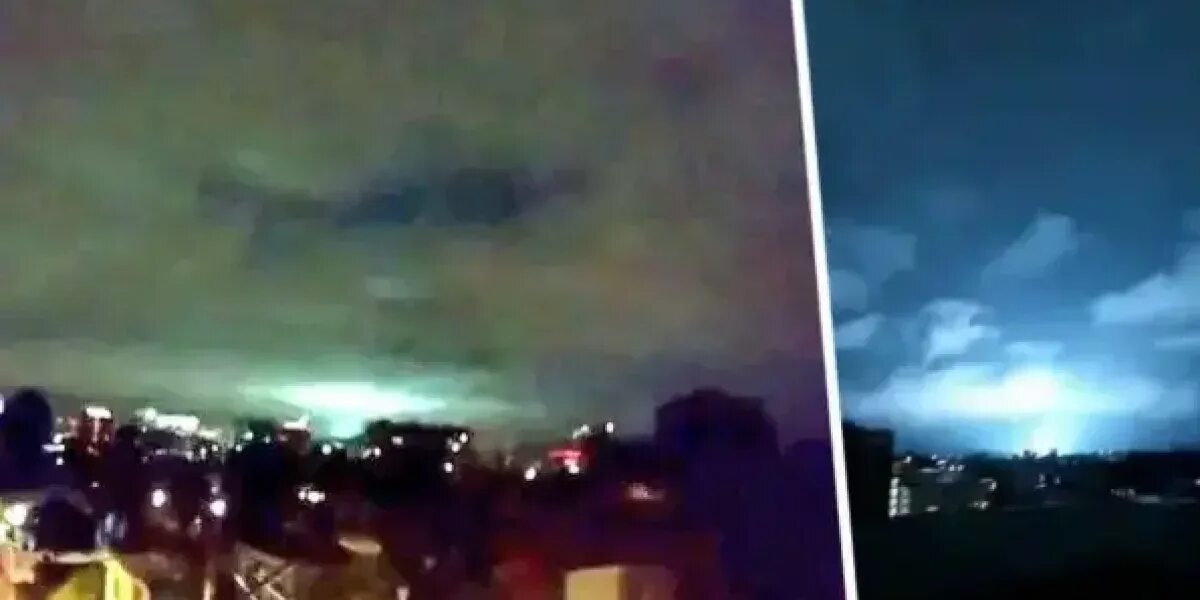 Вспышки землетрясения. Голубоватое свечение внутренних стен домов. Вспышки в виде рассеянного света зарниц. Вспышки землетрясения. Вспышки землетрясения.