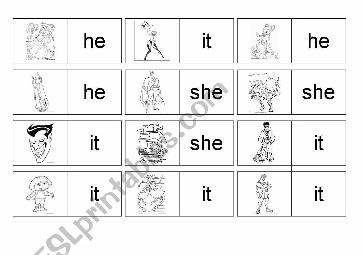 Child he she it. Personal pronouns Домино на английском. Личные местоимения Домино. Картинки he she it. Карточки he she it.