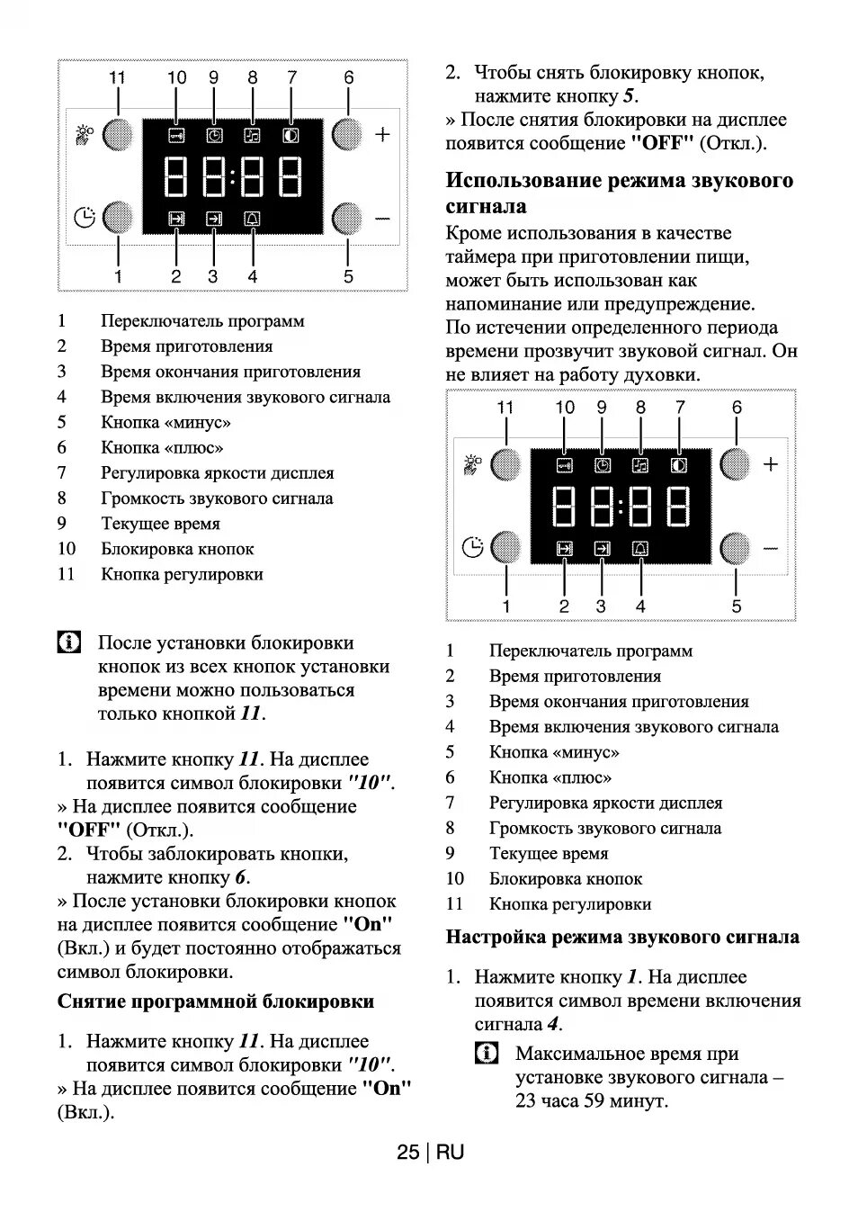 Как установить часы на электроплите