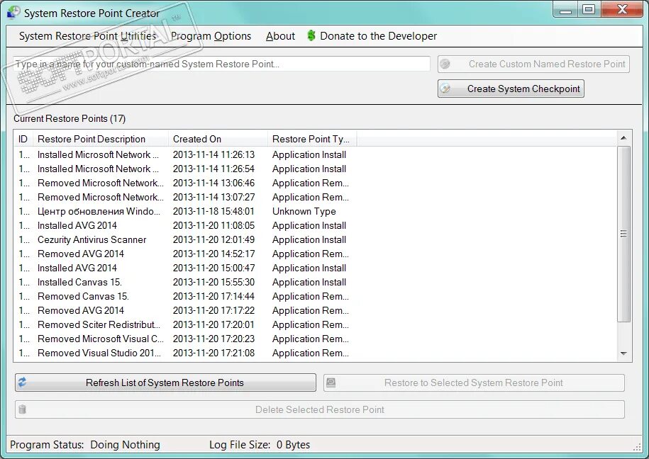 Point creator. Restore point. креатор поинты. create restore point. где найти вин ресторе поинтс.