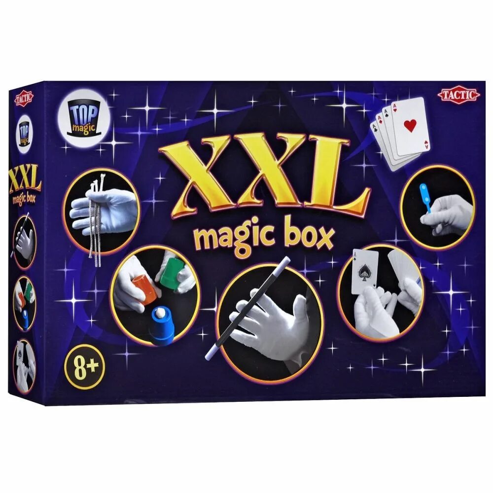 Magic Five Box набор фокусника. Tactic. Фокусы XXL арт.40167 /6. Мэджик бокс набор фокусника. Набор для фокусов Magic Box XXL.