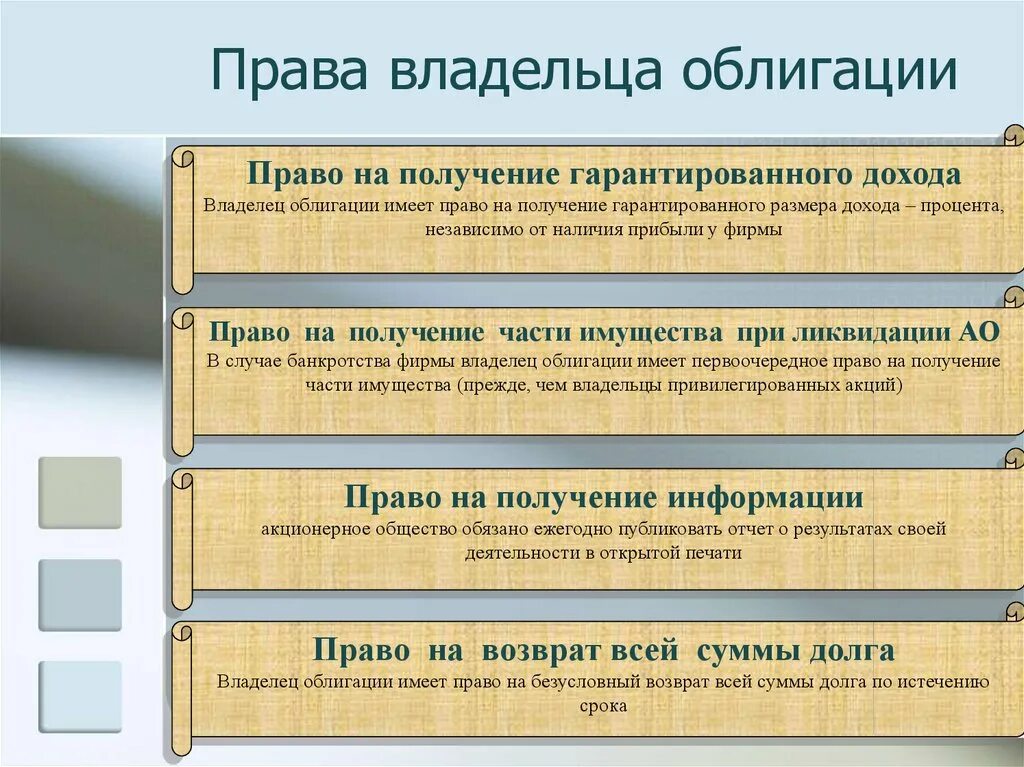 Давай правее. Права владельца облигации. Права обладателя облигации. Права держателей облигаций. Владелец облигации имеет право на.