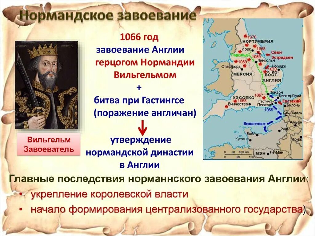 1066 Год нормандское завоевание Англии. Нормандское завоевание Англии 1066 карта. Завоевание Англии Вильгельмом в 1066. Битва при гастингсе произошла