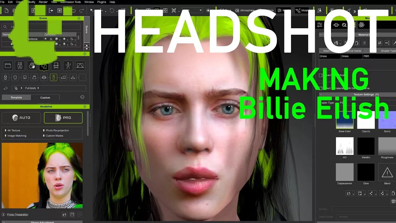 Headshot plugin. Headshot_plug-in. character creator 4 headshot plugin. character creator 3.