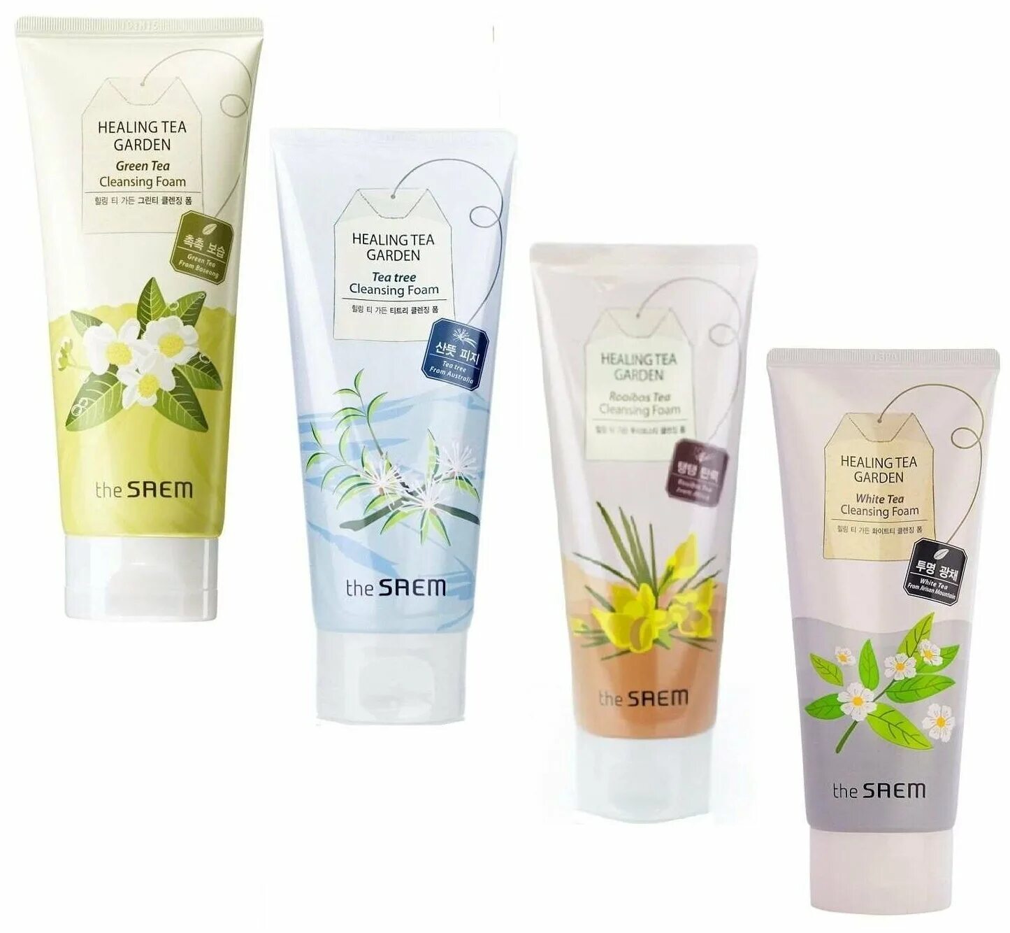 The saem пенка с чайным деревом. корейская умывалка из чайного дерева. The saem foam tea garden cleansing. Healing tea garden tea tree cleansing foam. The saem пенка для умывания с белым чаем.