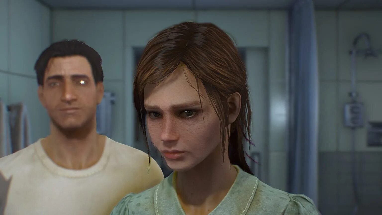 The last of us 2 моды. Ellie the last of us пресеты fallout 4. The last of us сара и клементина. Элли фоллаут 4. Элли фоллаут 4.