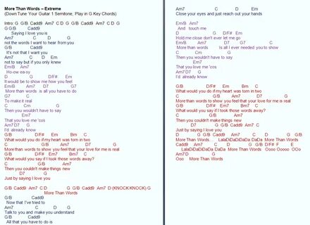 More than words аккорды