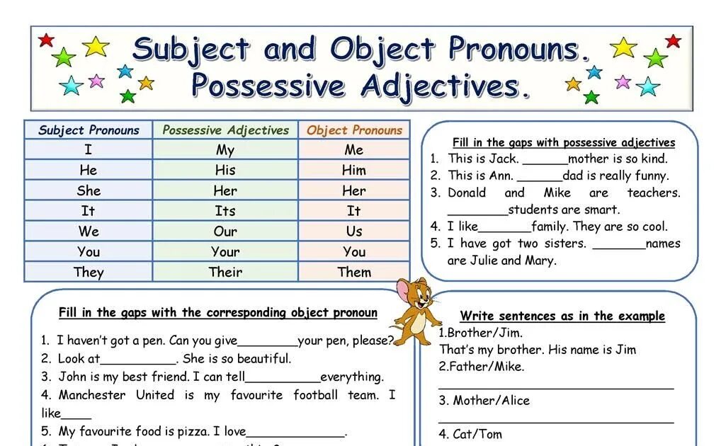 Английский абсолютные местоимения упражнения. Possessive adjectives задания. Possessive pronouns. Possessive adjectives and pronouns. Possessive adjectives and pronouns упражнения.