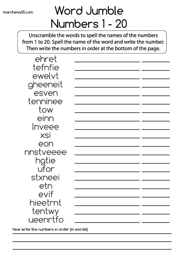 Задание write the words