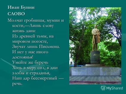 Бунин слово