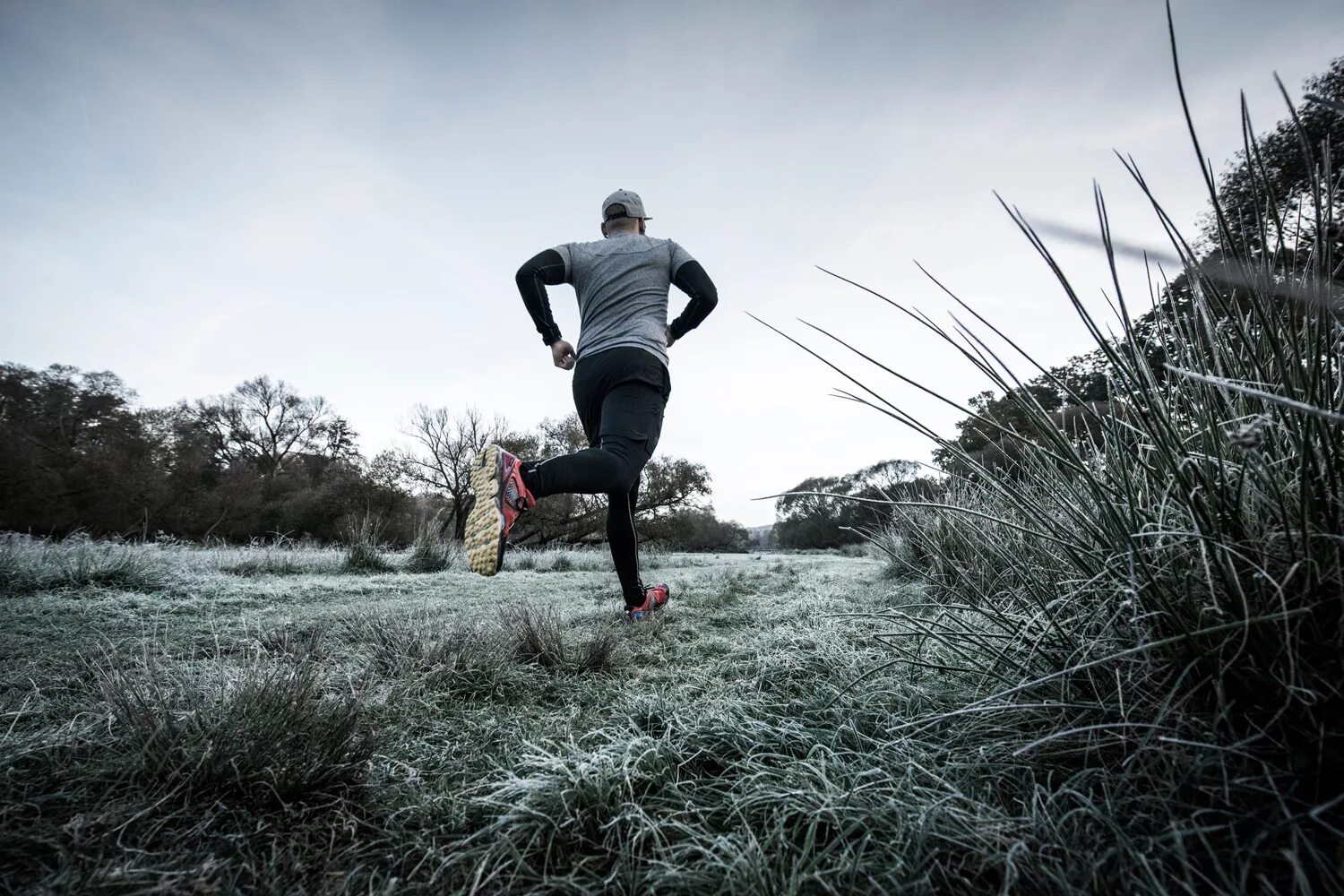 Blind man saving lady jogger. All human endurance has limits.
