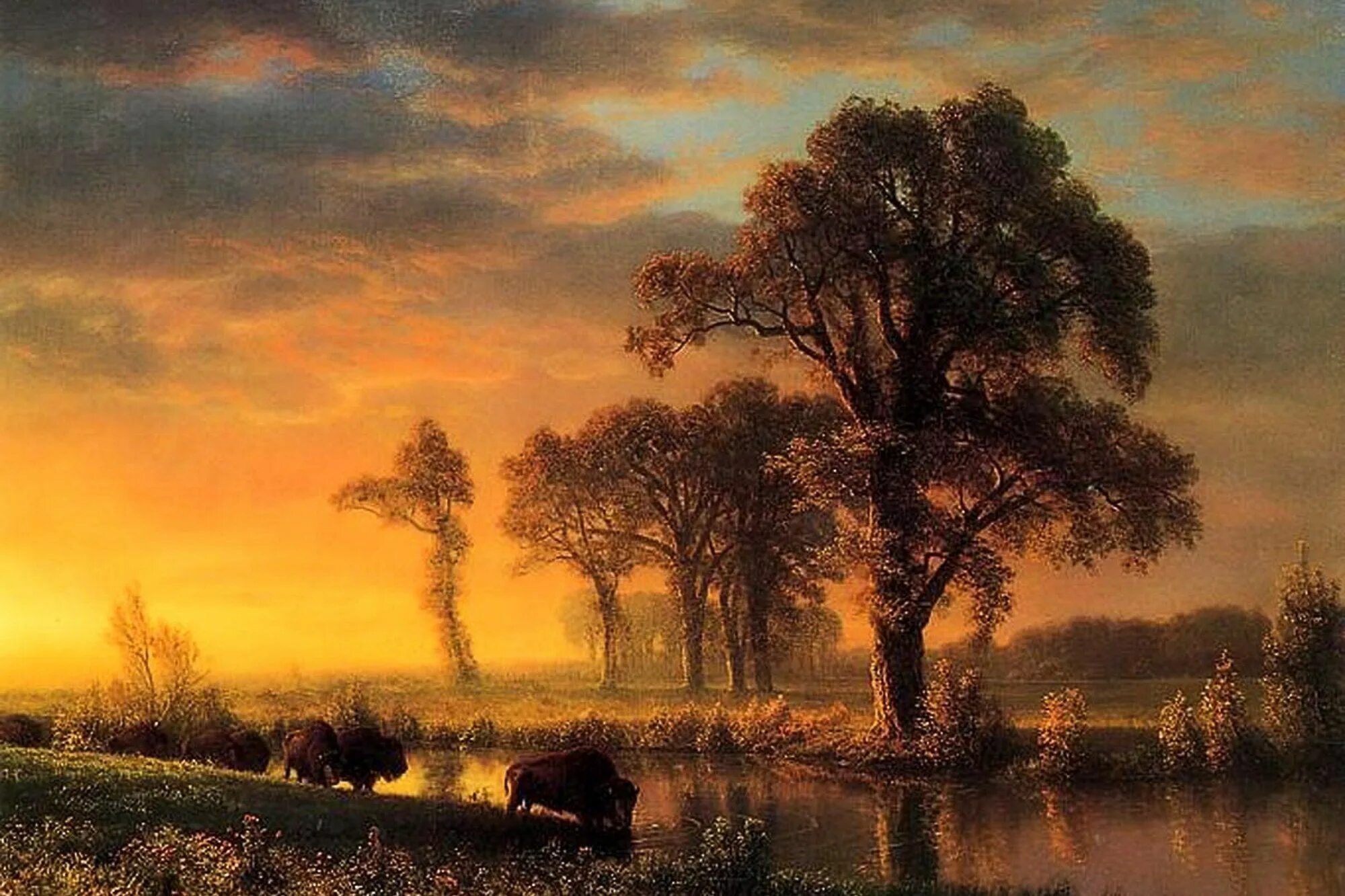 Albert Bierstadt (American, 1830-1902). Человек и природа в 19 веке