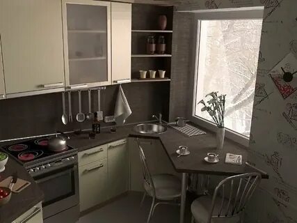 Проект кухни 6 кв