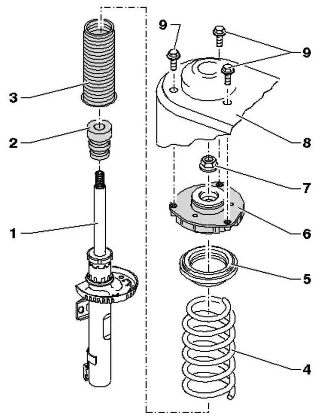 Опора амортизатора от Parts-Mall - KIA Sorento (2G), 2,2 л, 2010 года расходники