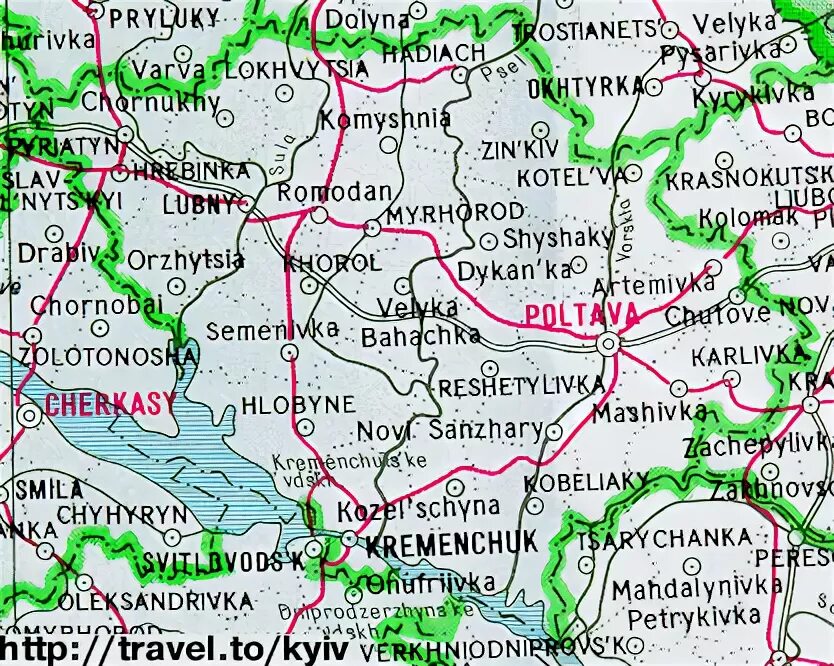 Где находится полтава на карте украины