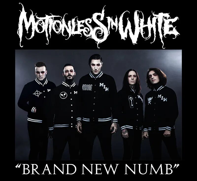 Песня brand new. Motionless in White обложки. Motionless in White обложки альбомов. Motionless in White логотип группы. Motionless in White - brand New Numb.