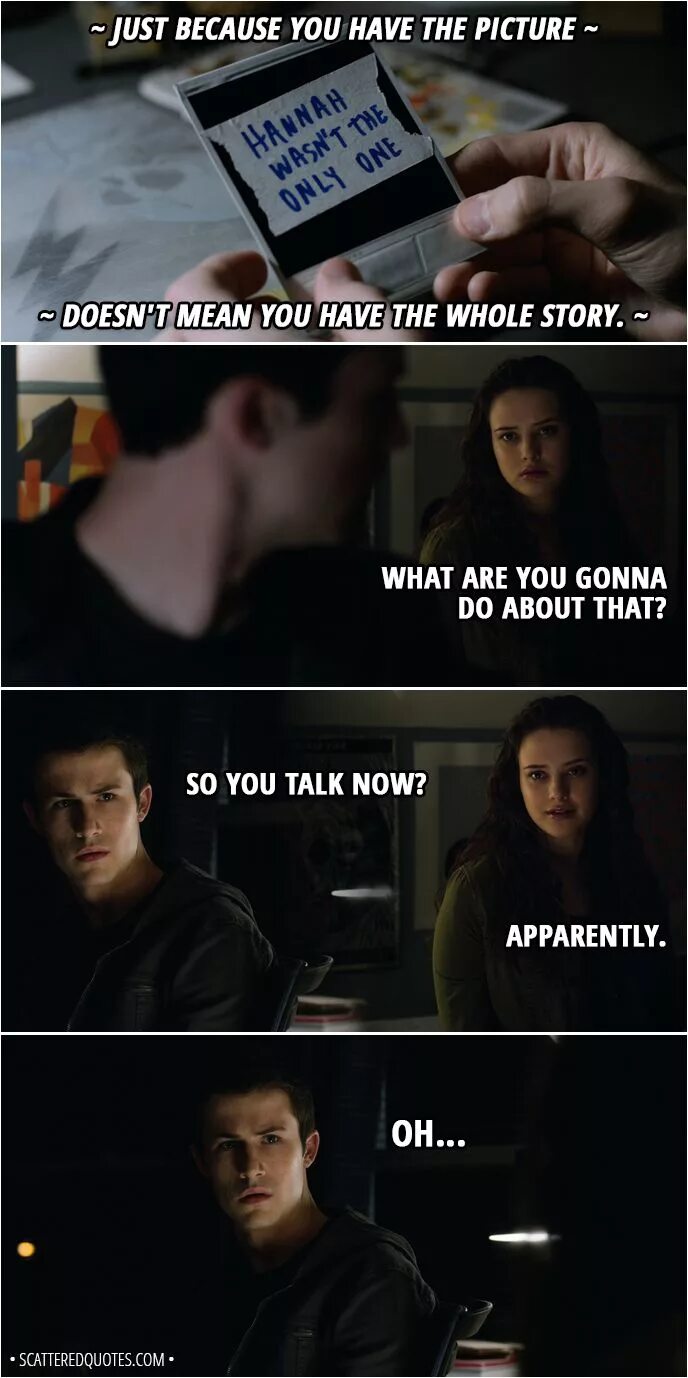 To talk to you because. 13 Reasons why. Слова Ханны Бейкер. Ханна Бейкер и Клэй Дженсен.