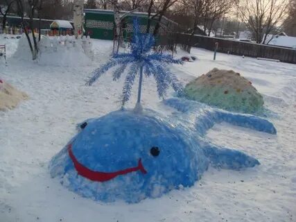 Снежные фигуры в детском саду своими руками
