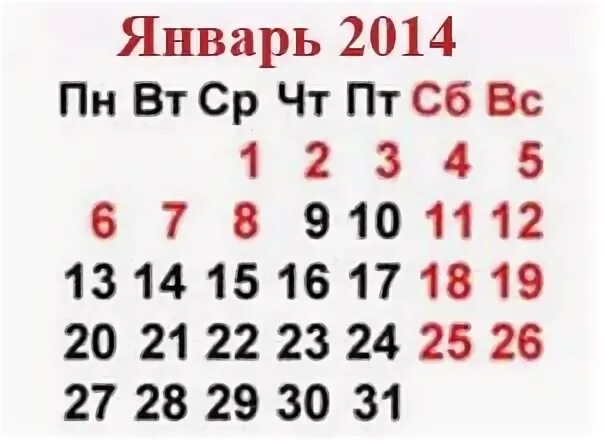 Январь 2014 года